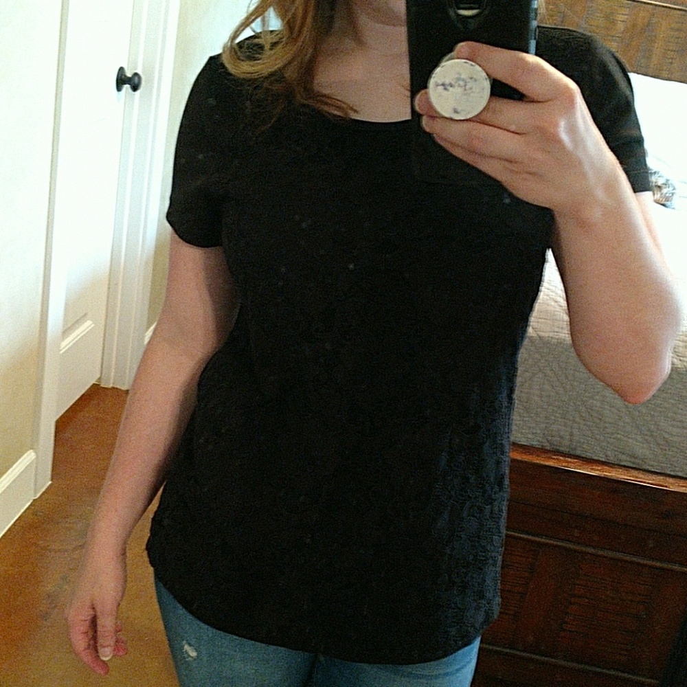 Black lace top
